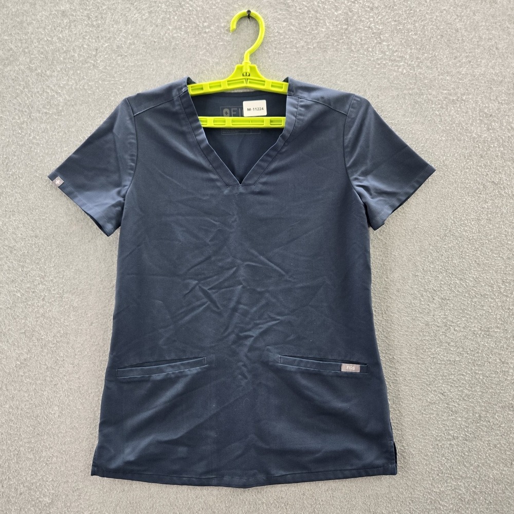 FIGS Women‎ Scrub Top XXS Blue PO#1430 Short Sleeve